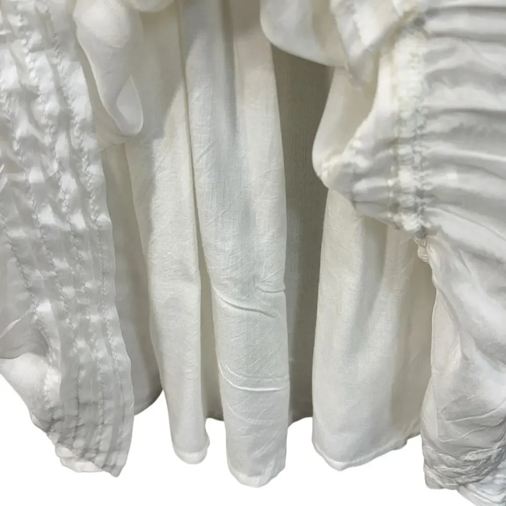 Anthropologie Let Me Be 1X-Large Halter Mini Dress Tiered Tie Shoulder Ruffled - Picture 4 of 16